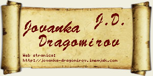 Jovanka Dragomirov vizit kartica